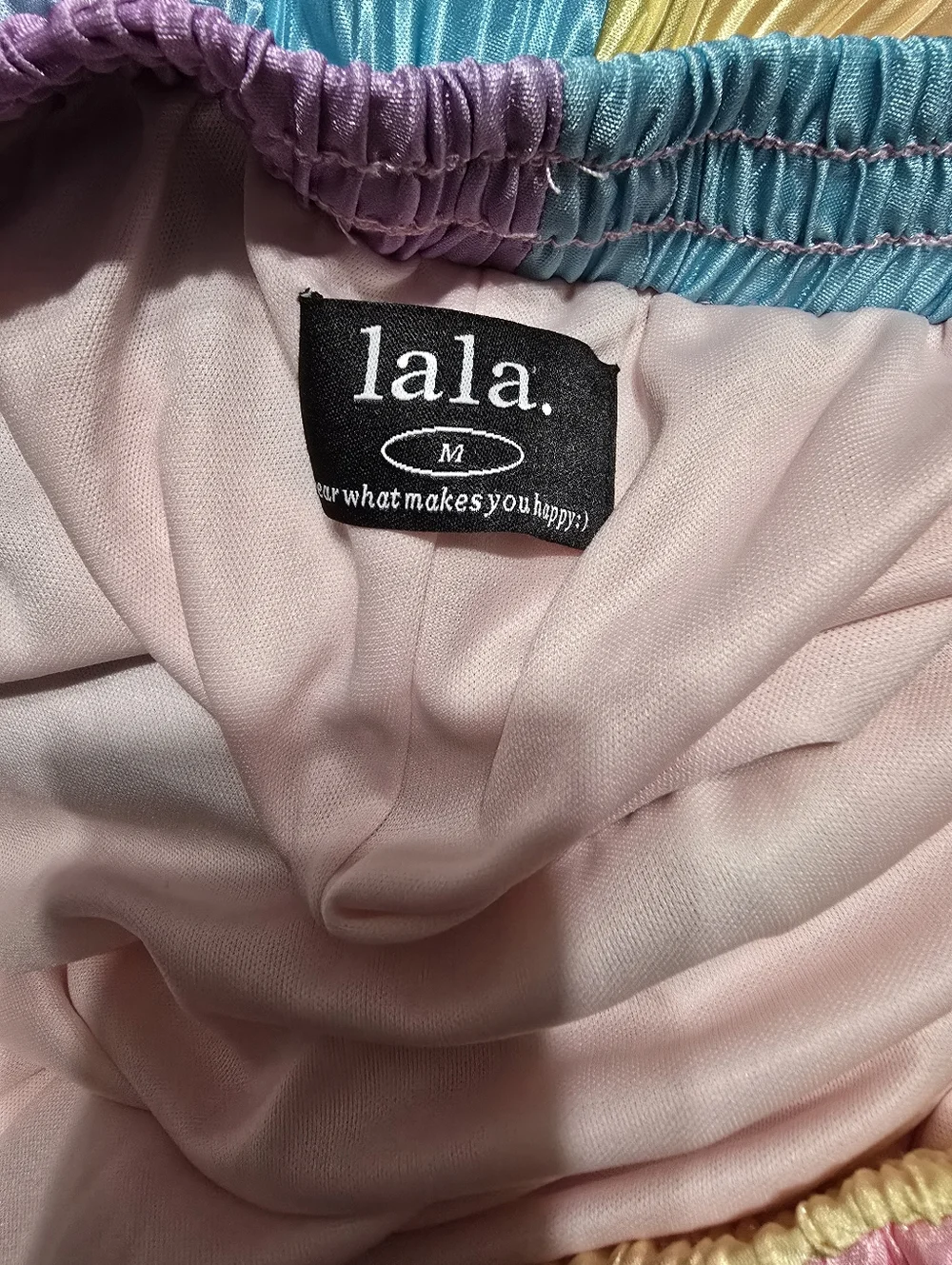 Dressed in LALA |  Rainbow Daydream Matching Plissé Set, Baggy Fit, EUC! - Picture 15 of 16